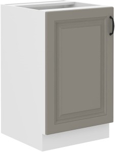 Szafka kuchenna pod zlew STILO 50 ZL 1F Gliniasty Szary/Biały