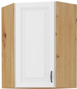 Szafka kuchenna wisząca górna narożna STILO 58x58 GN-90 1 F Biały/Dąb Artisan