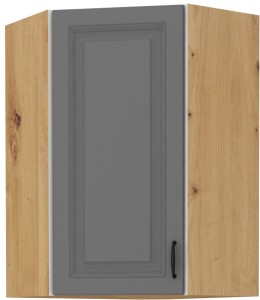 Szafka kuchenna wisząca górna narożna STILO 58x58 GN-90 1 F Szary/Dąb Artisan