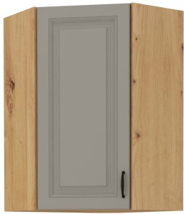 Szafka kuchenna wisząca górna narożna STILO 58x58 GN-90 1 F Gliniasty Szary/Dąb Artisan