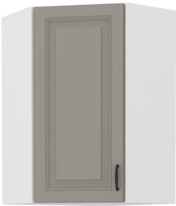 Szafka kuchenna wisząca górna narożna STILO 58x58 GN-90 1 F Gliniasty Szary/Biały