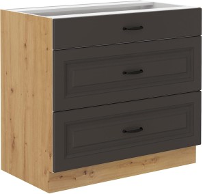 Szafka kuchenna dolna z szufladami STILO 80 D 3S Grafit/Artisan