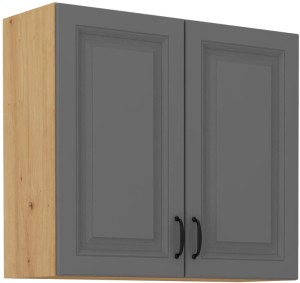 Szafka kuchenna wisząca górna STILO 80 G-72 2F Szary/Dąb Artisan