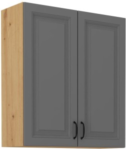 Szafka kuchenna wisząca górna STILO 80 G-90 2F Szary/Dąb Artisan