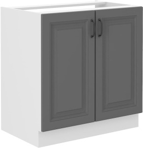 Szafka kuchenna pod zlew STILO 80 ZL 2F Szary/Biały