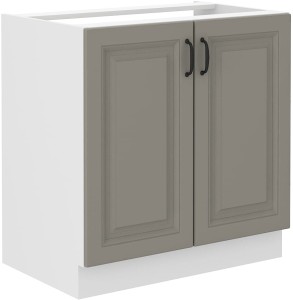 Szafka kuchenna pod zlew STILO 80 ZL 2F Gliniasty Szary/Biały