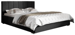 Łóżko tapicerowane 180x200 z pojemnikiem Ledo Czarne