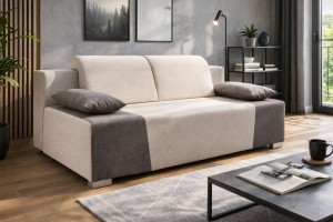 Kanapa rozkładana do salonu Kordoba Szary/Krem