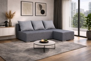 Narożnik z funkcją spania Ecco prawy Grafitowy