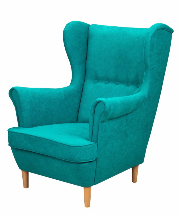 Fotel uszak skandynawski Denver turkusowy - internetowy sklep meblowy Bird Meble