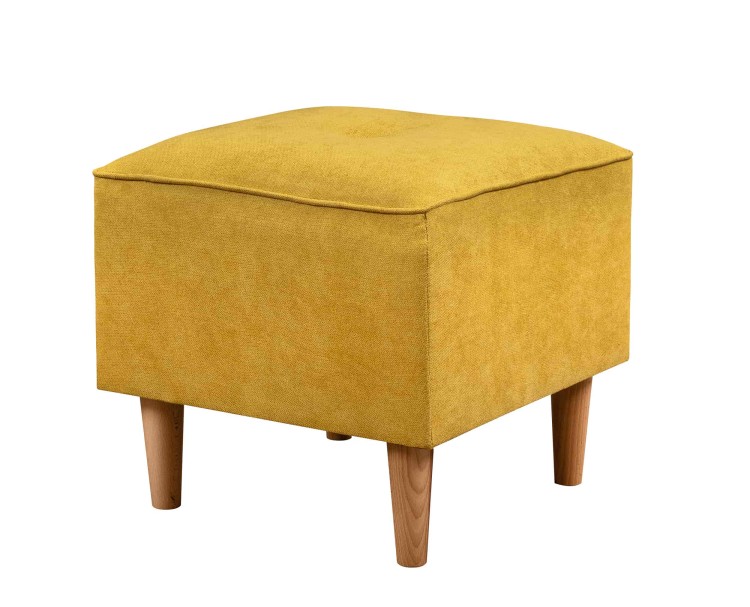 Pufa do siedzenia podnóżek skandynawski Denver żółty - internetowy sklep meblowy Bird Meble