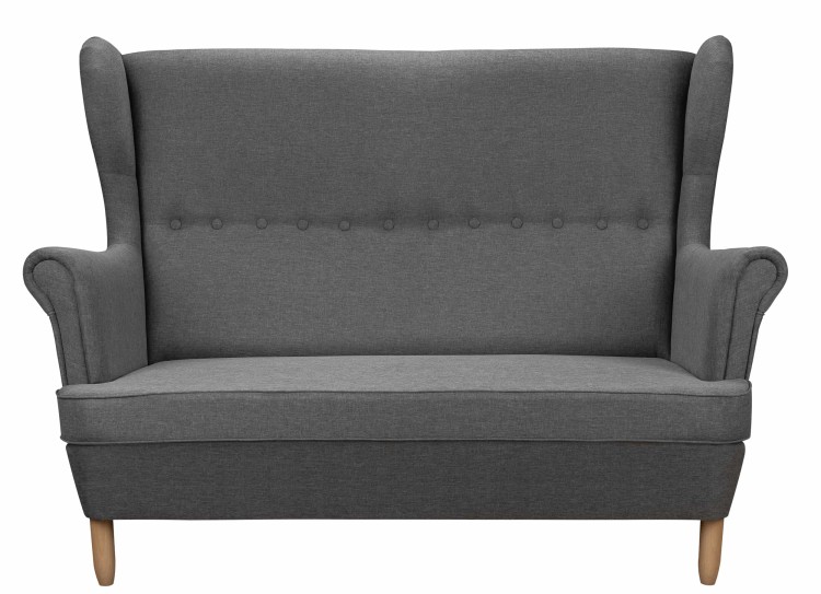 Sofa skandynawska uszak Denver grafitowa - internetowy sklep meblowy Bird Meble
