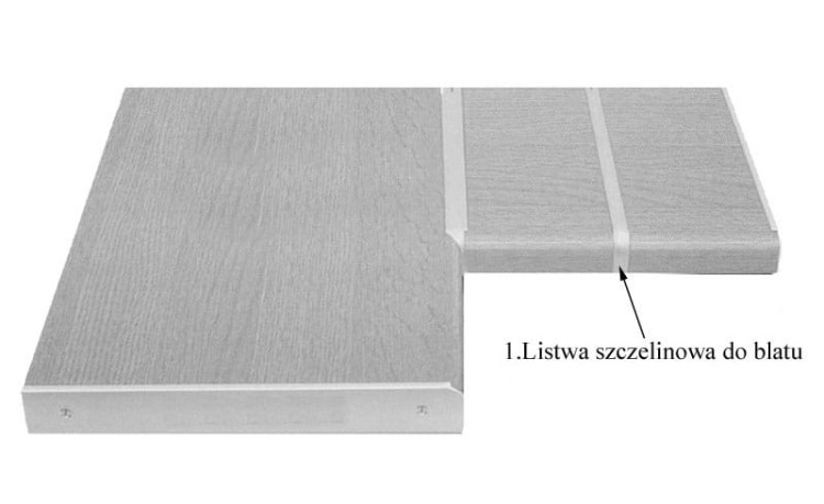 listwa łączenia blatów szczelinowa
