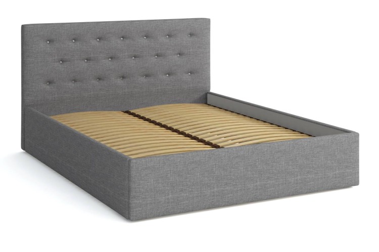 Łóżko tapicerowane 140x200 do sypialni Star szare - internetowy sklep meblowy Bird Meble