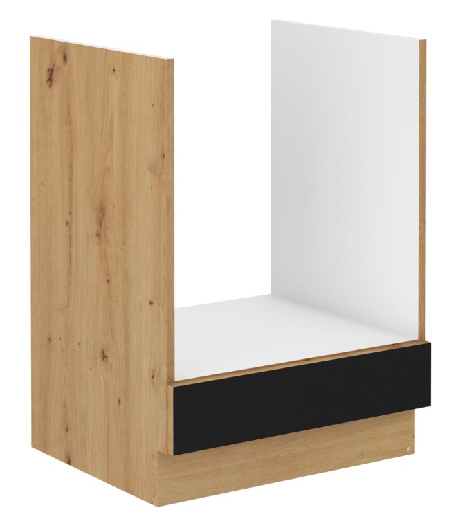 Szafka kuchenna Modena czarna dąb artisan stojąca piekarnik