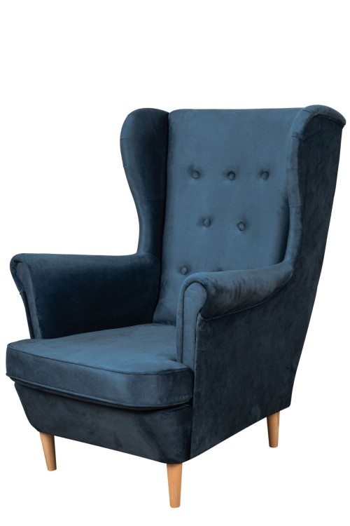 Fotel uszak skandynawski Floki granatowy - internetowy sklep meblowy Bird Meble