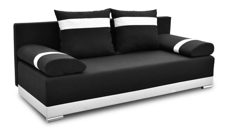 Kanapa sofa z funkcją spania Orlean czarna- internetowy sklep meblowy Bird Meble