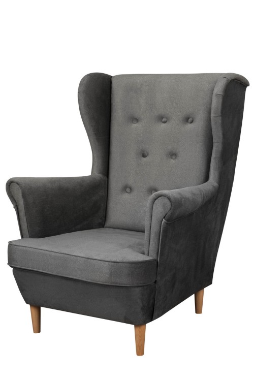 Fotel uszak skandynawski Floki grafitowy - internetowy sklep meblowy Bird Meble