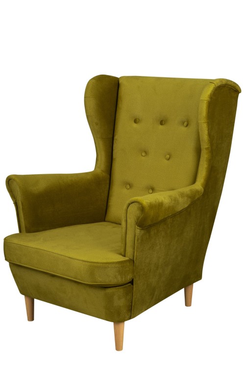 Fotel uszak skandynawski Floki zielony - internetowy sklep meblowy Bird Meble