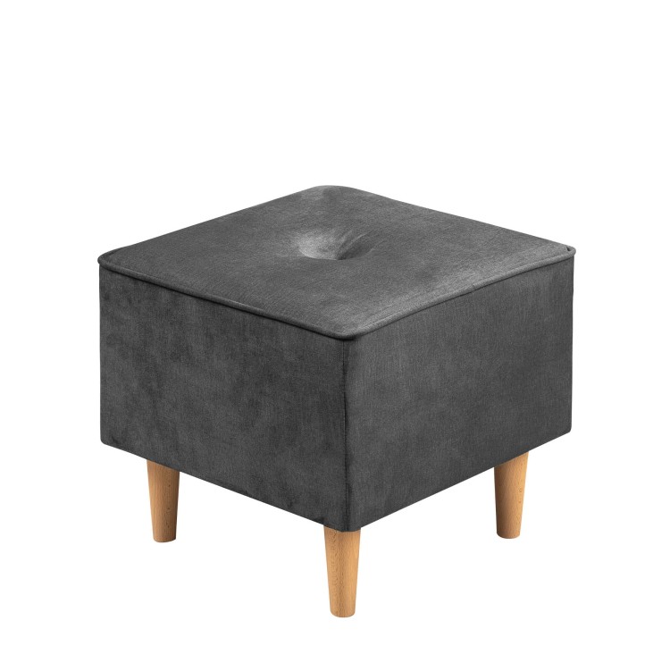 Pufa do fotela podnóżek w stylu skandynawskim Floki grafitowy - internetowy sklep meblowy Bird Meble