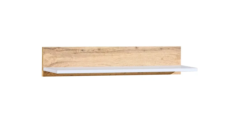 Półka 80 cm Arca 08 na książki na ścianę wisząca dąb wotan/biały - internetowy sklep meblowy Bird Meble