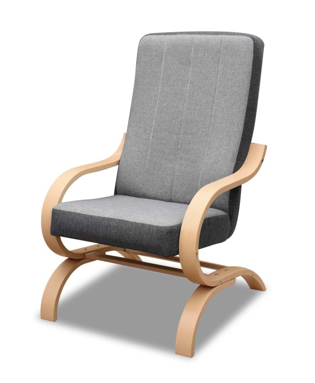 Fotel finka do salonu pokoju Girona szary/grafit - internetowy sklep meblowy Bird Meble