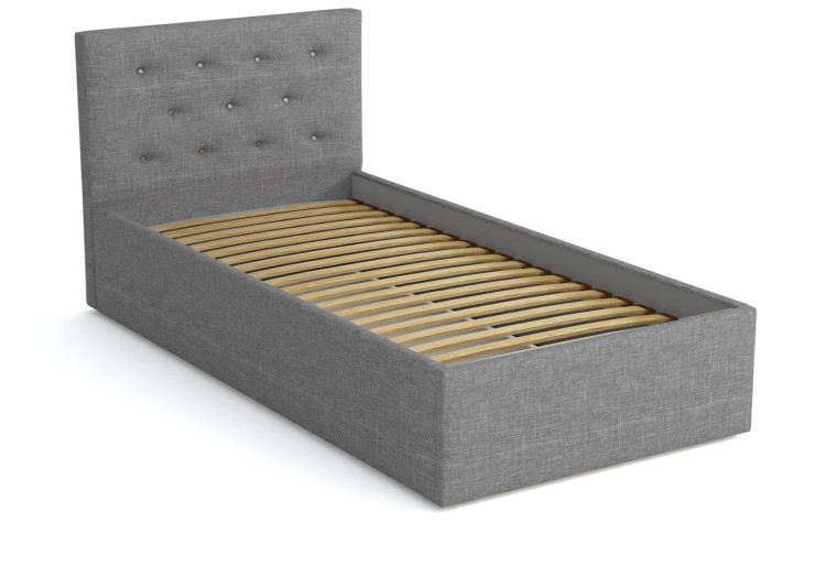 Łóżko jednoosobowe 80x180 młodzieżowe tapicerowane Star szare - internetowy sklep meblowy Bird Meble