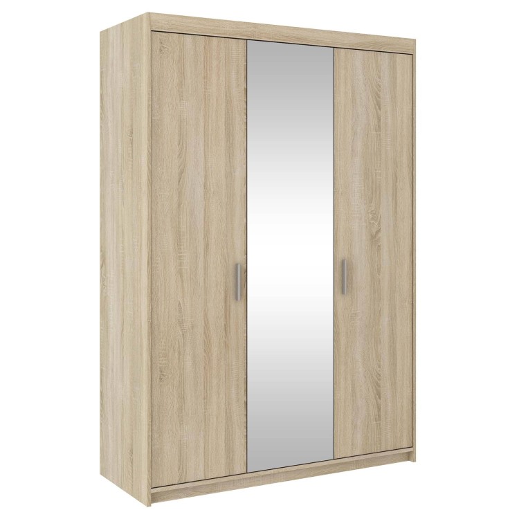 Szafa trzydrzwiowa z lustrem do pokoju Elena Dąb Sonoma