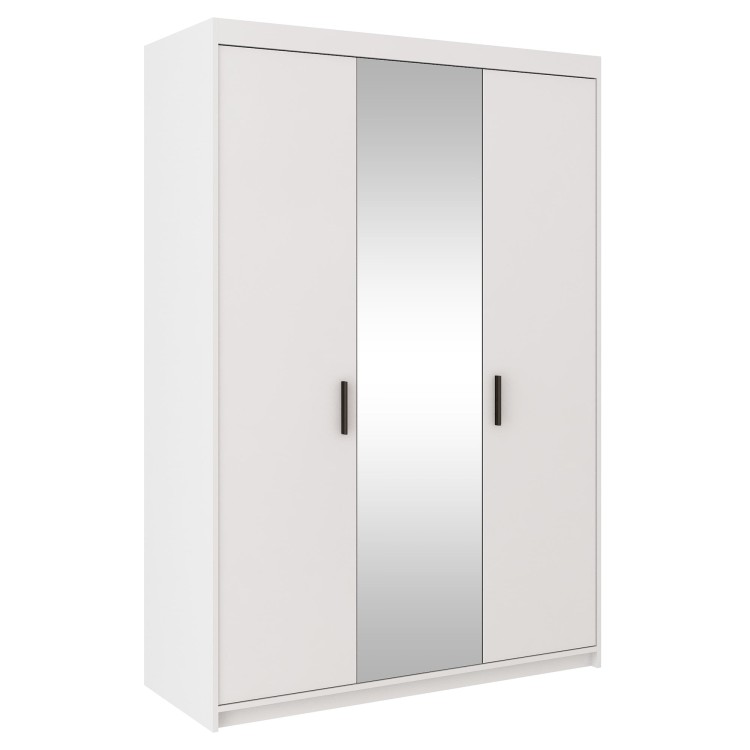 Szafa trzydrzwiowa z lustrem do pokoju Elena Biała