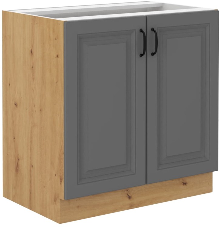 Szafka kuchenna STILO 80 D 2D dolna Szary/Dąb Artisan