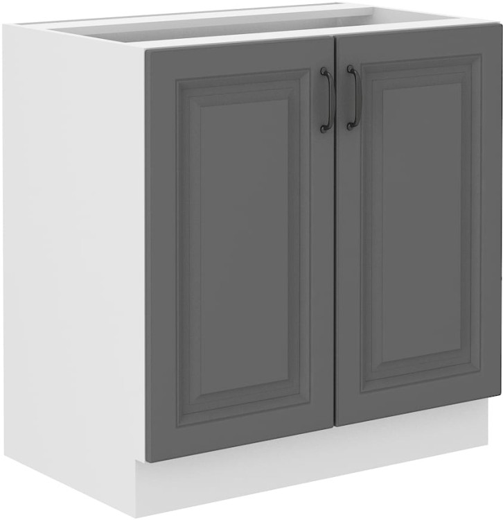 Szafka STILO 80 D 2D Szary/Biały kuchenna dolna