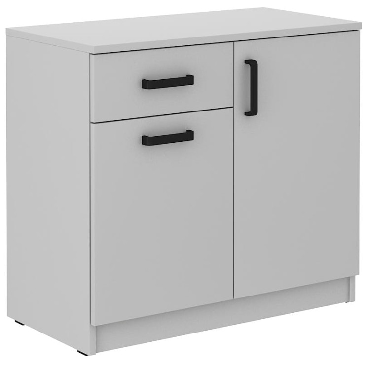 Komoda biurowa z szufladą Malta 820 2D 1S Jasny Szary