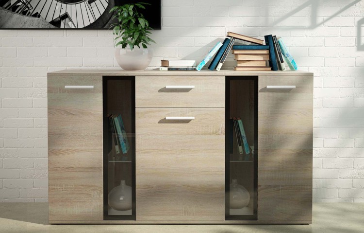 Komoda z szufladą Salsa SO20 3D 1S Dąb Sonoma