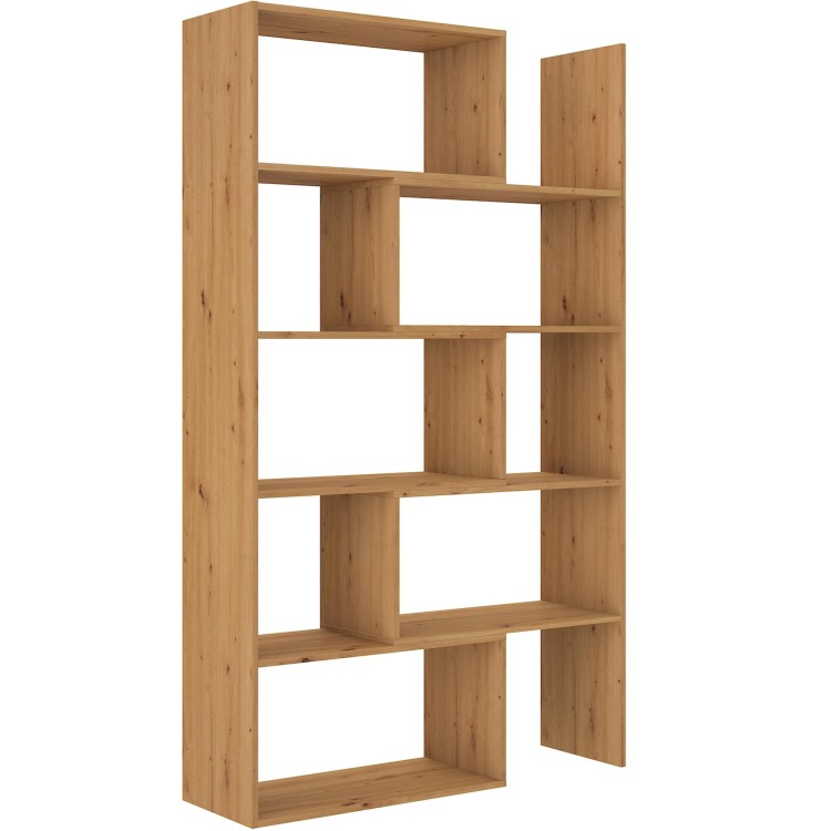 Regał na książki rozsuwany otwarty 188 cm Karol 02 Dąb Artisan