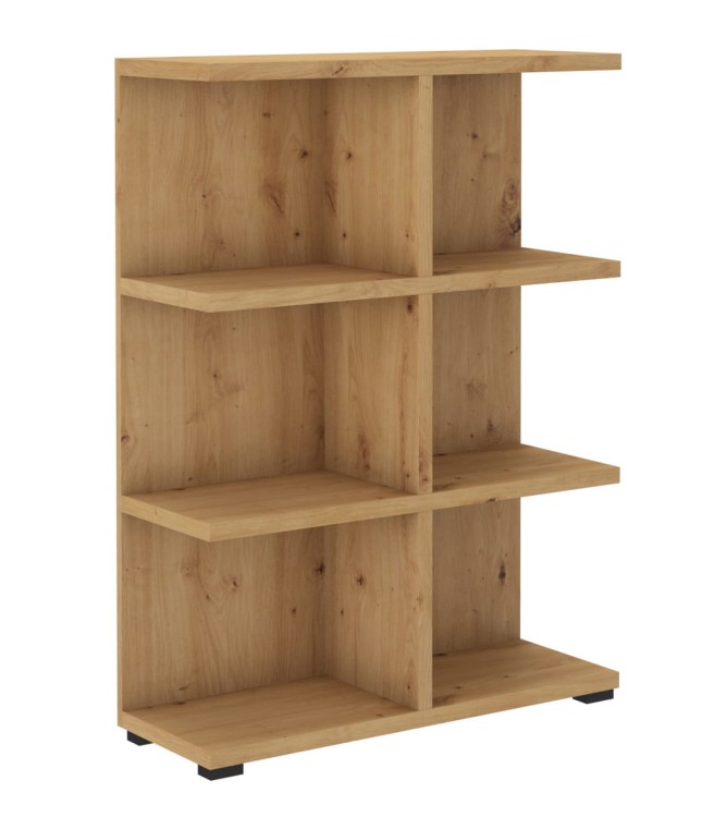 Regał otwarty niski biblioteczka 112 cm More 06 Dąb Artisan