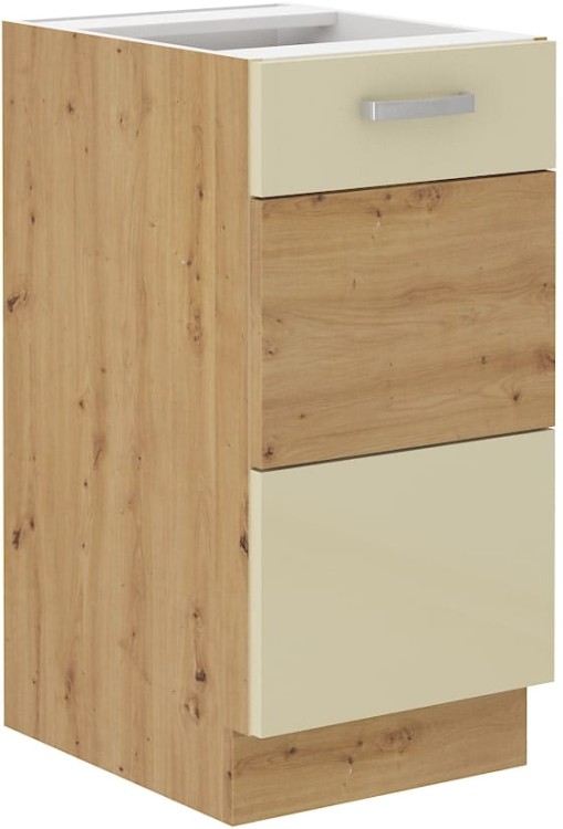 Szafka kuchenna dolna w kolorze krem/dąb artisan kolekcja ARTISAN HG 40 D 1F BB