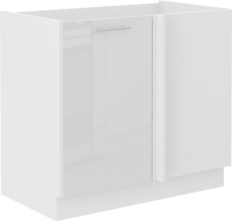 Szafka kuchenna narożna dostawna LARA 105 ND 1F Biały/Biały