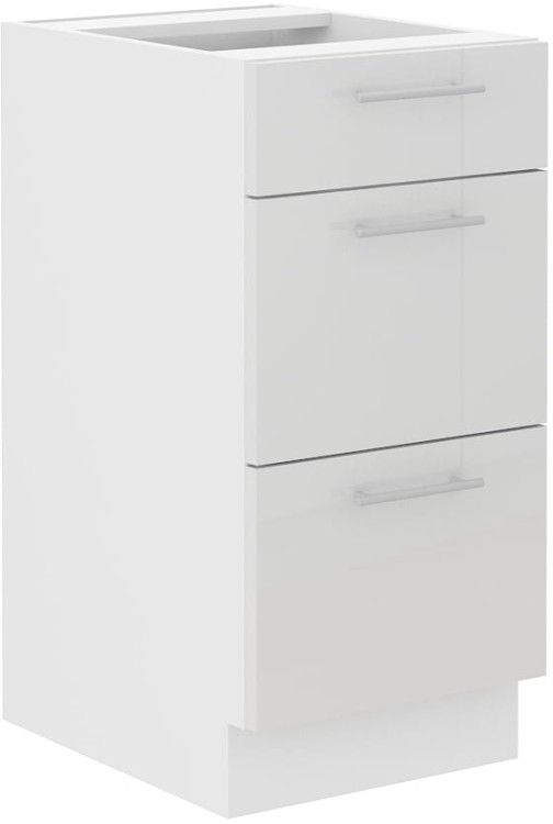 Szafka kuchenna dolna 3 szufladami LARA 40 D 3S Biały/Biały