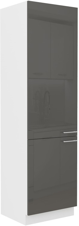 Wysoka szafka kuchenna słupek LARA 60 DK-210 2F Grafit/Biały