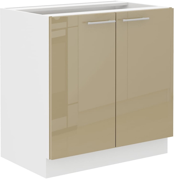 Szafka kuchenna dolna LARA 80 D 2F BB Cappucino/Biały