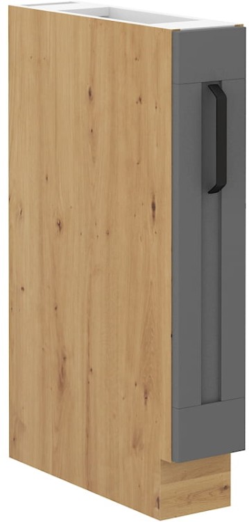 Szafka kuchenna dolna LUNA 15 D CARGO Szary z korpusem dąb artisan