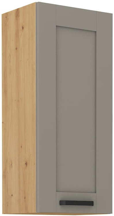 Wisząca szafka kuchenna LUNA kolor gliniasty szary/dąb artisan 40 G-90 1F