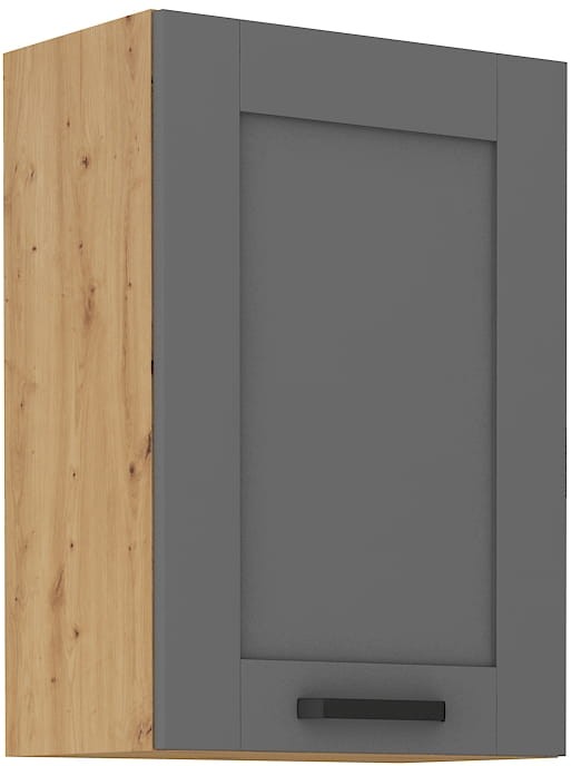 Wisząca szafka LUNA do kuchni 50 G-72 1F BB SZARY/DĄB ARTISAN
