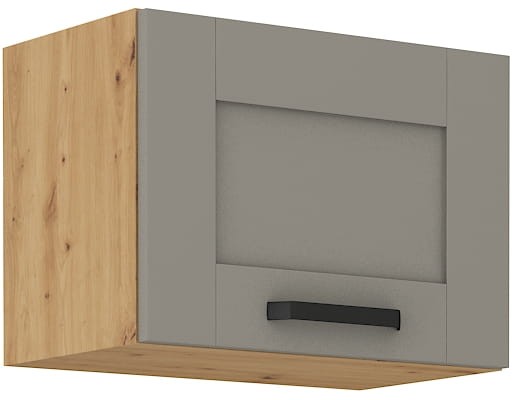 Wisząca szafka kuchenna LUNA w kolorze gliniasty szary/dąb artisan 50 GU-36 1F