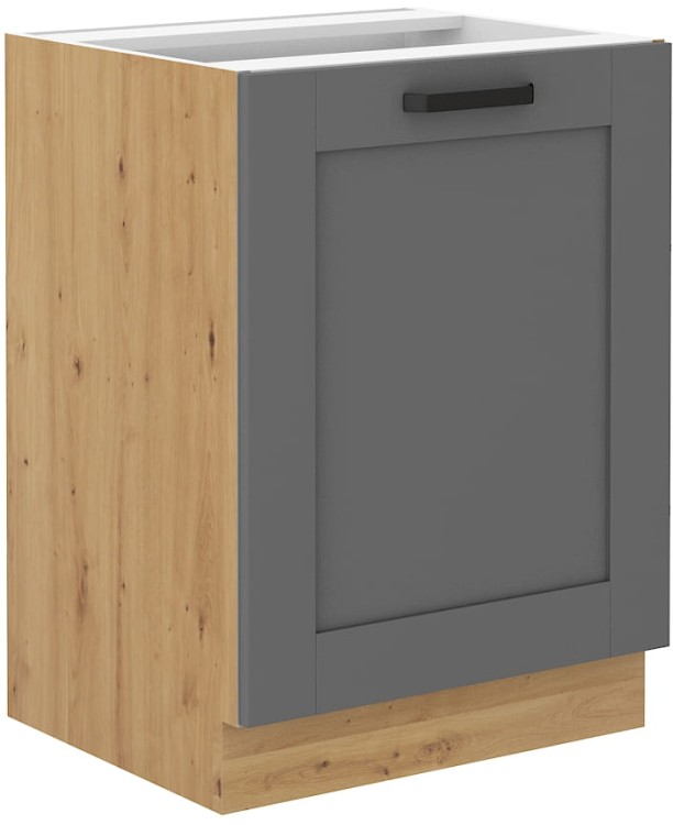 Szafka kuchenna dolna LUNA 60 D 1F BB Szary/Dąb Artisan