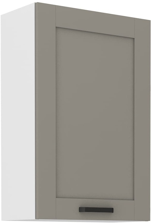 Górna szafka wisząca do kuchni z kolekcji LUNA 60 G-90 1F Gliniasty Szary/Biały