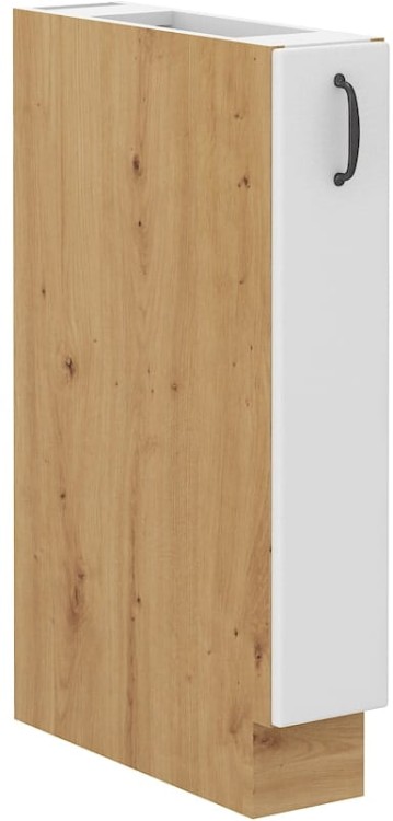 Szafka Biały/Dąb Artisan wąska dolna z szufladą STILO 15 D CARGO
