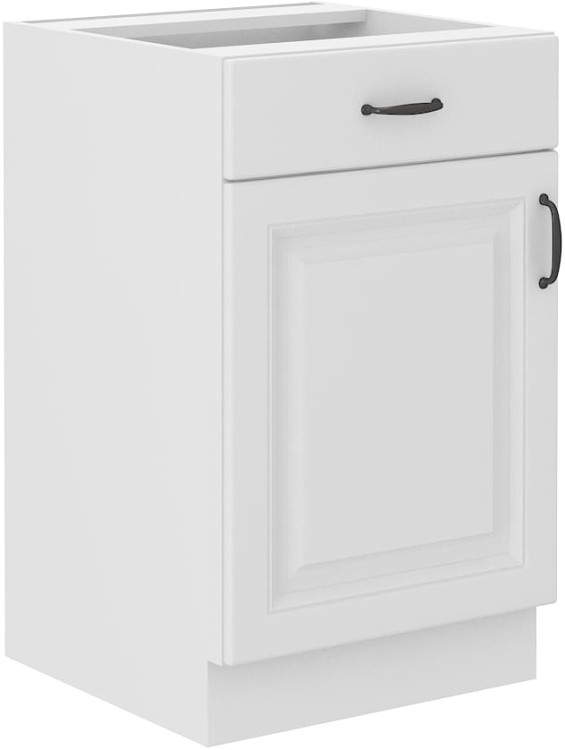 Szafka kuchenna STILO 50 D 1F 1 S Biały/Biały dolna z szufladą