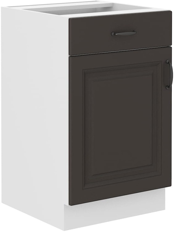 Szafka Grafit/Biały kuchenna dolna z szufladą STILO 50 D 1F 1 S