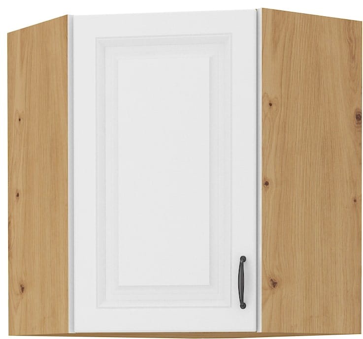 Szafka kuchenna wisząca narożna górna STILO 58x58 GN-72 1 F Biały/Dąb Artisan